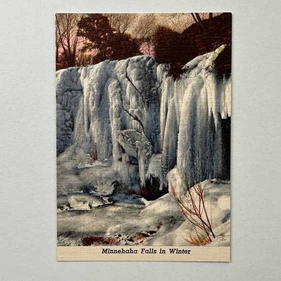 Minnehaha Falls in Winter Mini Postcard - Picture 4 of 4